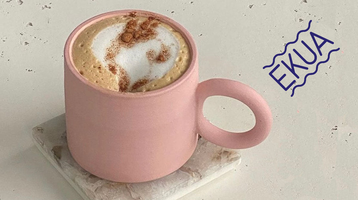Pink EKUA Ceramics mug.