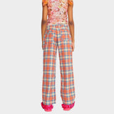 Clover Pant - Coral Plaid