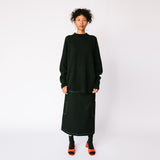 Contrast Stitch Cargo Skirt - Black