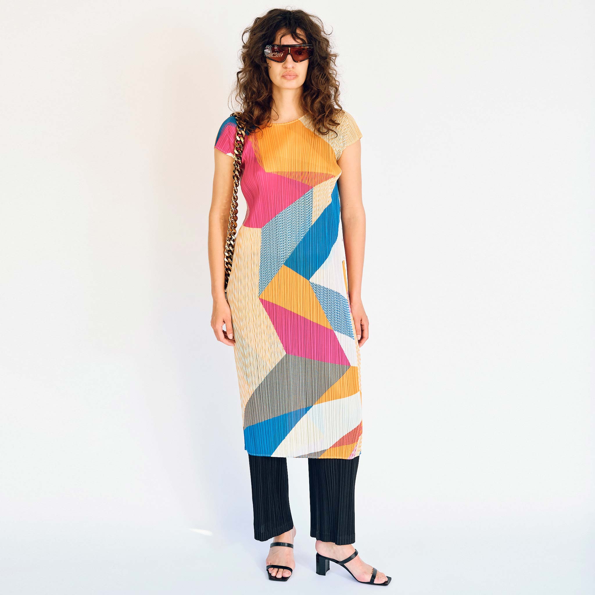 Pleats Please - Crossroads Dress - Orange | available at LCD