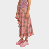 Florist Skirt - Pink Plaid