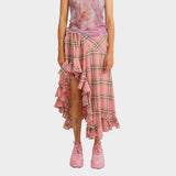 Florist Skirt - Pink Plaid
