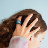 Frog Prince Ring - Glitter Sky