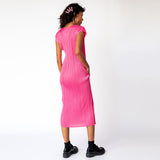 Monthly Colors July S/S Dress - Bright Pink
