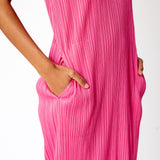 Monthly Colors July S/S Dress - Bright Pink