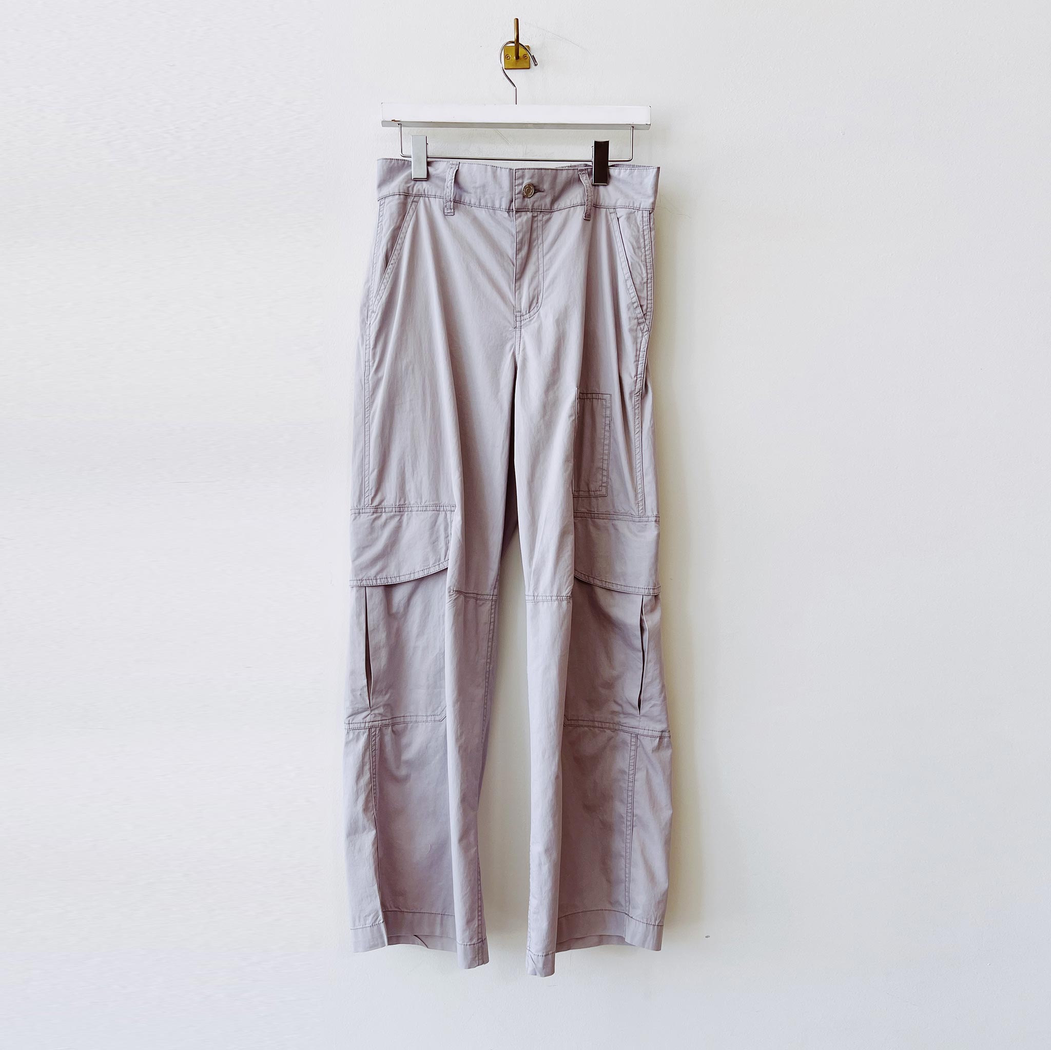 Misc Etc - Mid-Rise Wide Leg Cargo Pants - Grey | available at LCD