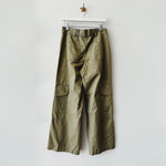 Flat black photo of the Wide Leg Cargo Pant - Martini Olive.