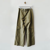 Flat black photo of the Wide Leg Cargo Pant - Martini Olive.
