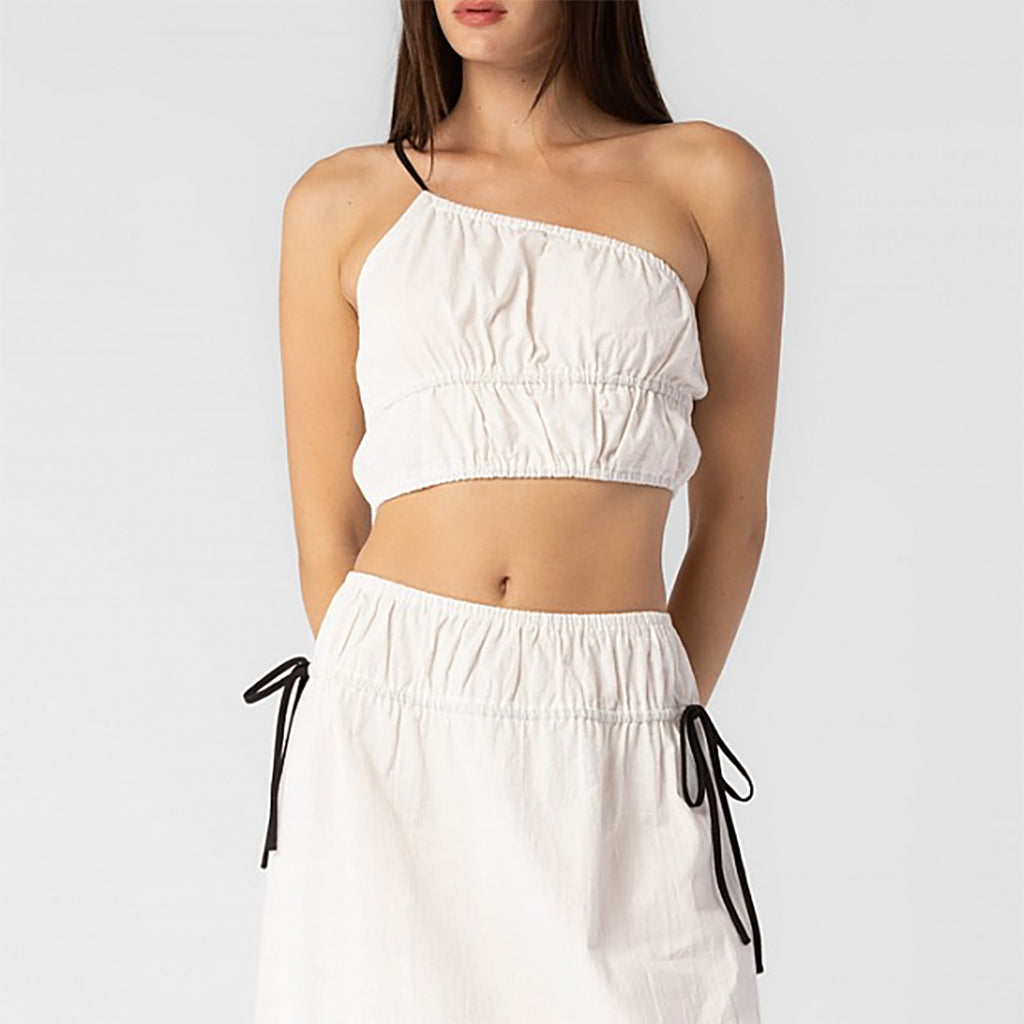 売れ筋商品|||ダナキャランニューヨーク カットソー トップス レディース Women's Cotton Gauze Off-The-Shoulder Top Wht - White Cotton Gauze Convertible Off-Shoulder Top-White – Tribal