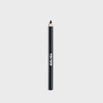 Makeup pencil in deep midnight blue by 19/99, with a black casing and bold 19/99 logo printed on the side of the pencil.