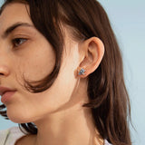 Spike Monster Studs - Aquamarine