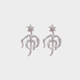 Sprouting Star Earrings - Crystal
