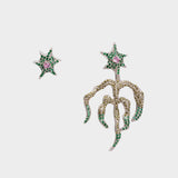 Starburst Mix Earrings - Emerald