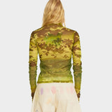 Thumbtastic Mesh Top - Forest Floral