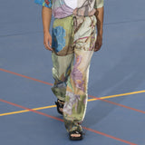 Regenerated Silk Scarves Pajama Pants - Bok Choy