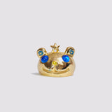 Princess Bear Ring - Gold Blue