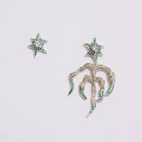Starburst Mix Earrings - Emerald