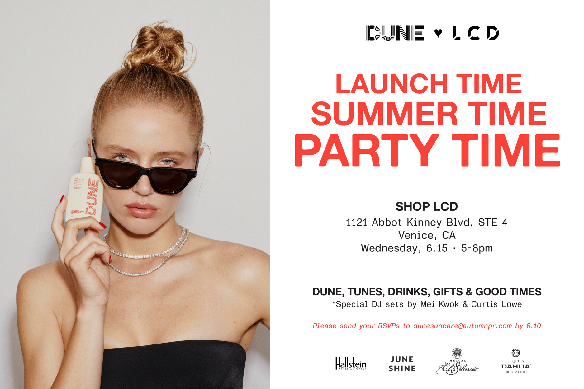 Celebrate the launch of Dune Suncare at our Venice Store!
