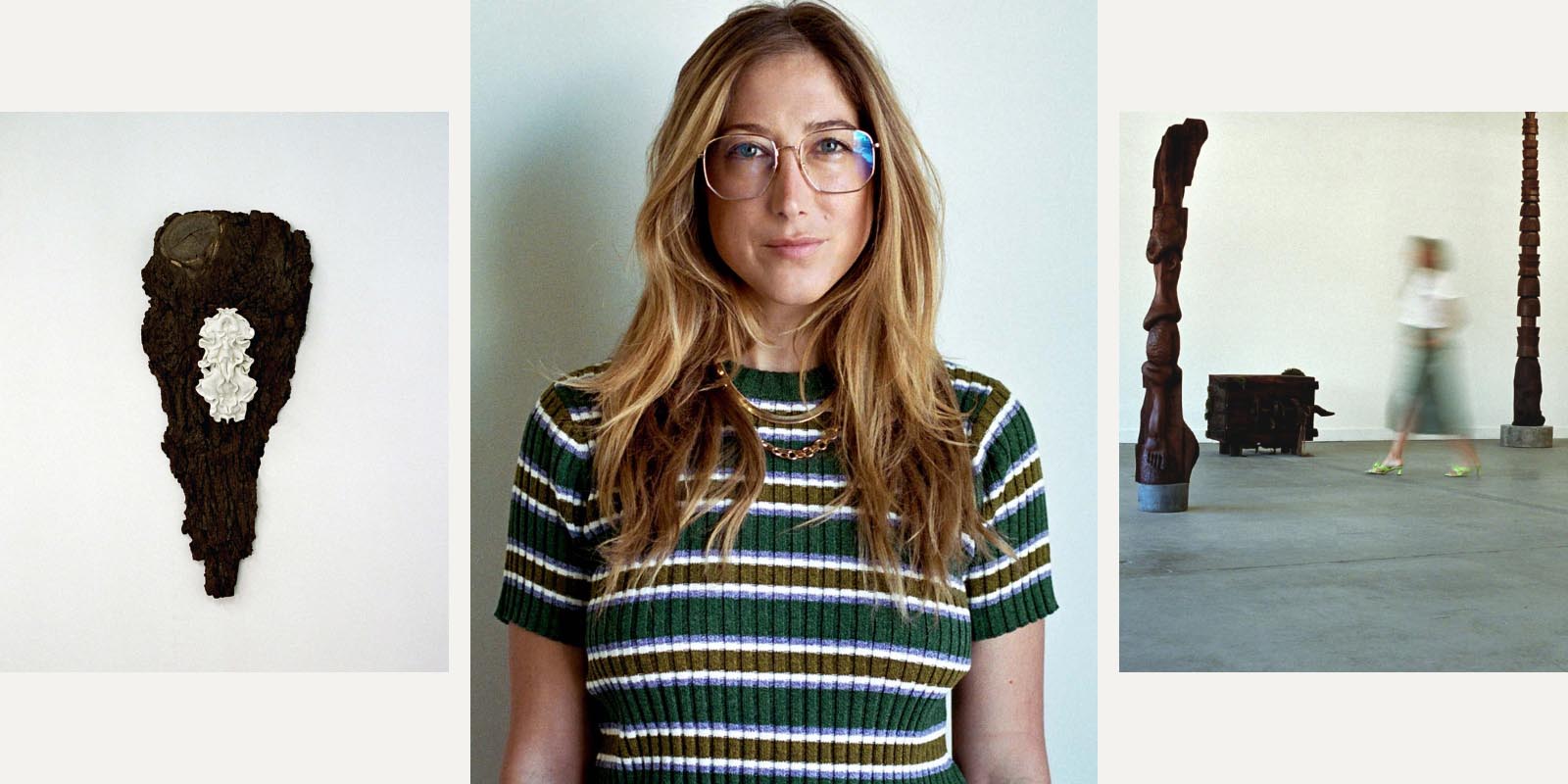 Triptych of Kyle Dewoody, and her show Totum.