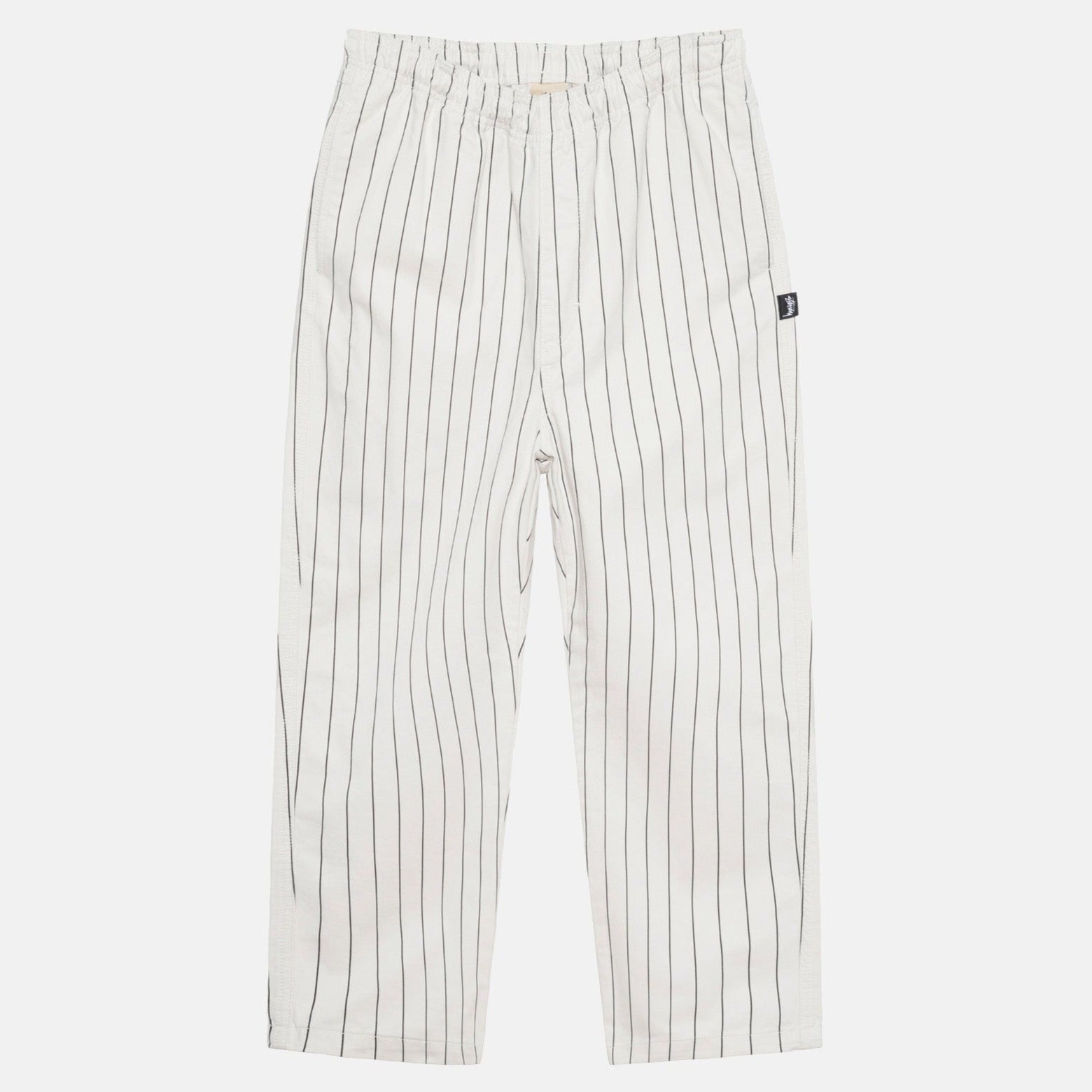 Flat photo of the Brushed Beach Pant - Bone Stripe.
