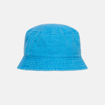 Back detail photo of the Washed Stock Bucket Hat - Ocean.