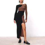 Aura Dress - Black/Brown