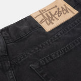 Close detail of the patch on the Washed Canvas Big Ol' Jeans - Black.