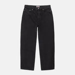 Close flat photo of the Washed Canvas Big Ol' Jeans - Black.