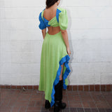 Creek Dress in Cerulean & Kelp