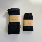 Micro Rib Crew Sock - Black