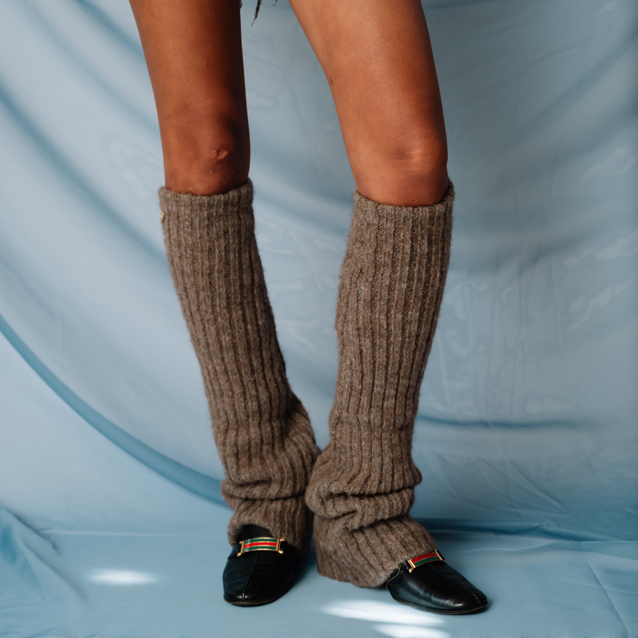Sandy Liang - Luxy Leg Warmer - Brown | available at LCD