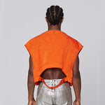 Back half body photo of the Mobile Jacket - Flame .