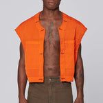 Front half body photo of the vest of the Mobile Jacket - Flame.