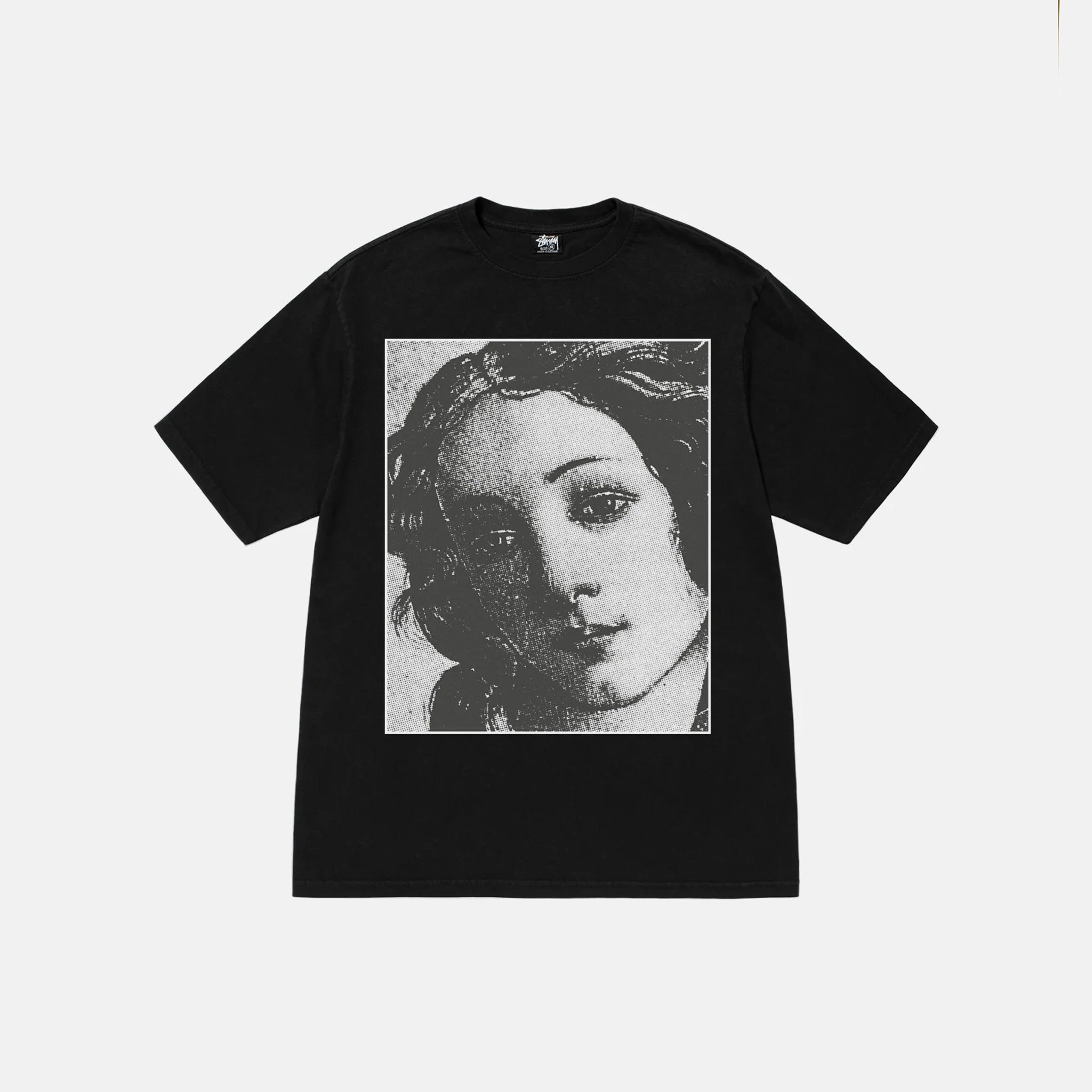 Flat photo of the Venus Pigment Dyed Tee - Black.