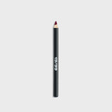 Makeup pencil in deep burgundy red by 19/99, with a black casing and bold 19/99 logo printed on the side of the pencil.