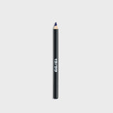 Makeup pencil in deep midnight blue by 19/99, with a black casing and bold 19/99 logo printed on the side of the pencil.