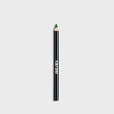 Makeup pencil in emerald green by 19/99, with a black casing and bold 19/99 logo printed on the side of the pencil.
