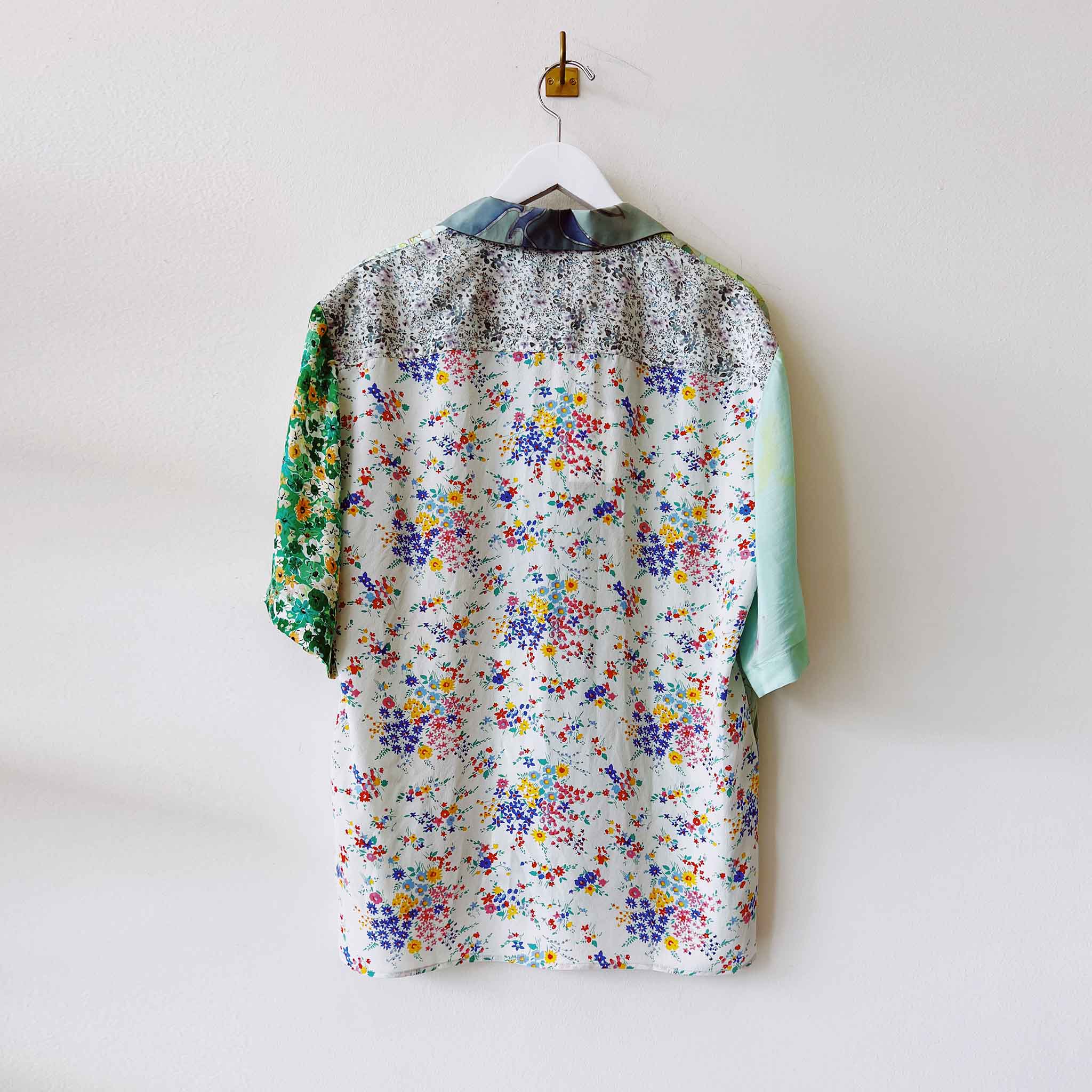 Marine Serre - Regenerated Silk Scarves Bowling Shirt - Bok