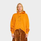 Round Hem Cool Hoodie - Orange