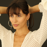 Oversized Hoop & Post Earring - Sterling Silver