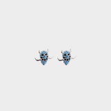 Spike Monster Studs - Aquamarine