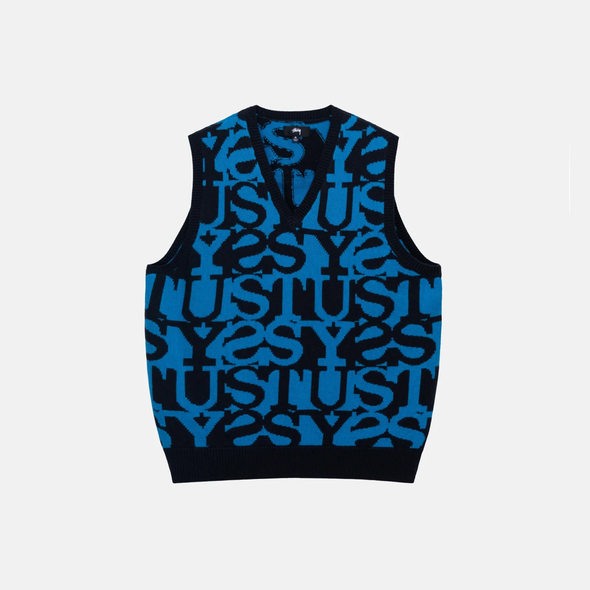 Flat photo of the Stacked Sweater Vest - Dark Navy.