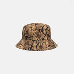 Back photo of the Stock Lock Deep Bucket Hat - Brown.