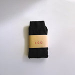A midweight unisex crew sock in black.