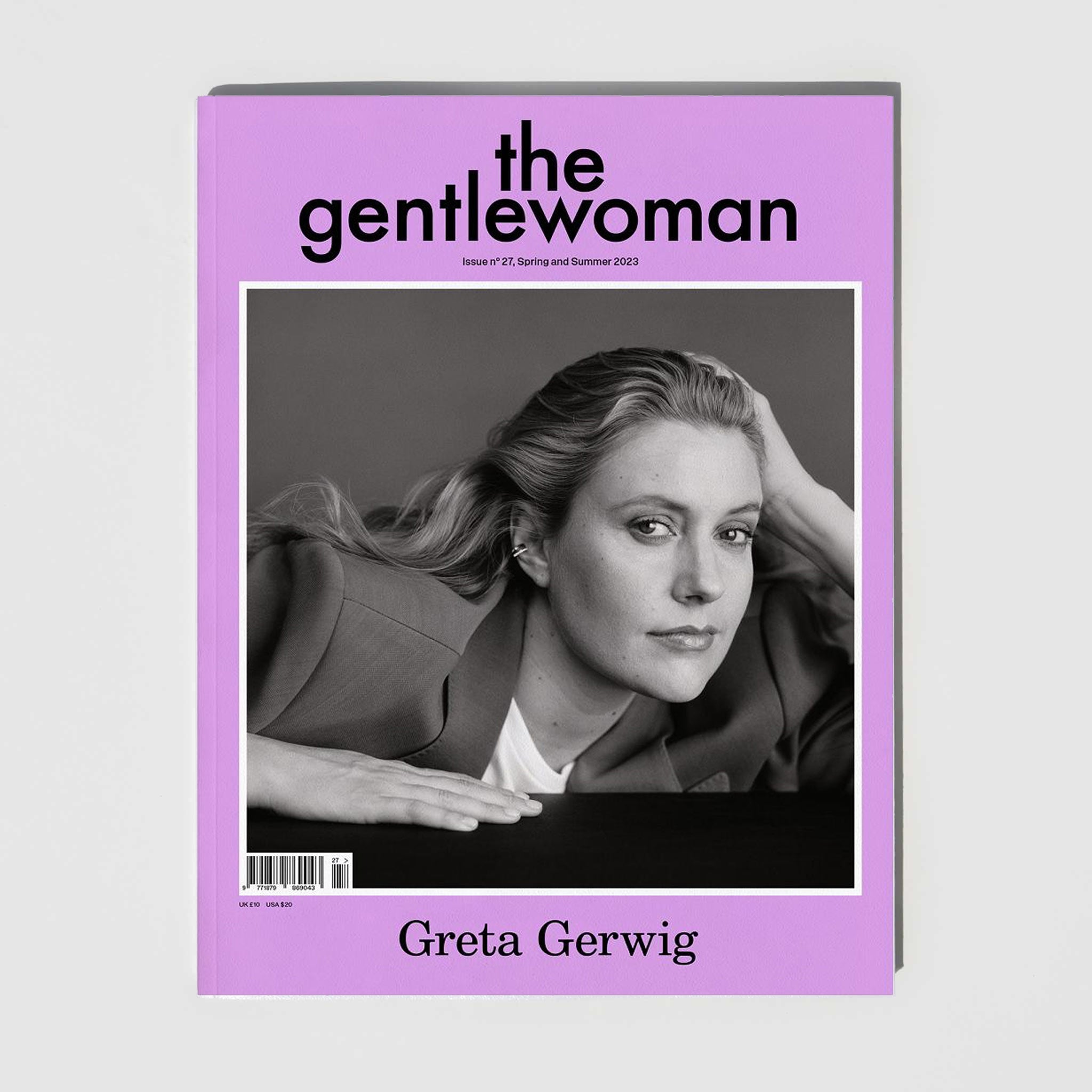 Cover image of The Gentlewoman magazine, issue 27 featuring Greta Gerwig.