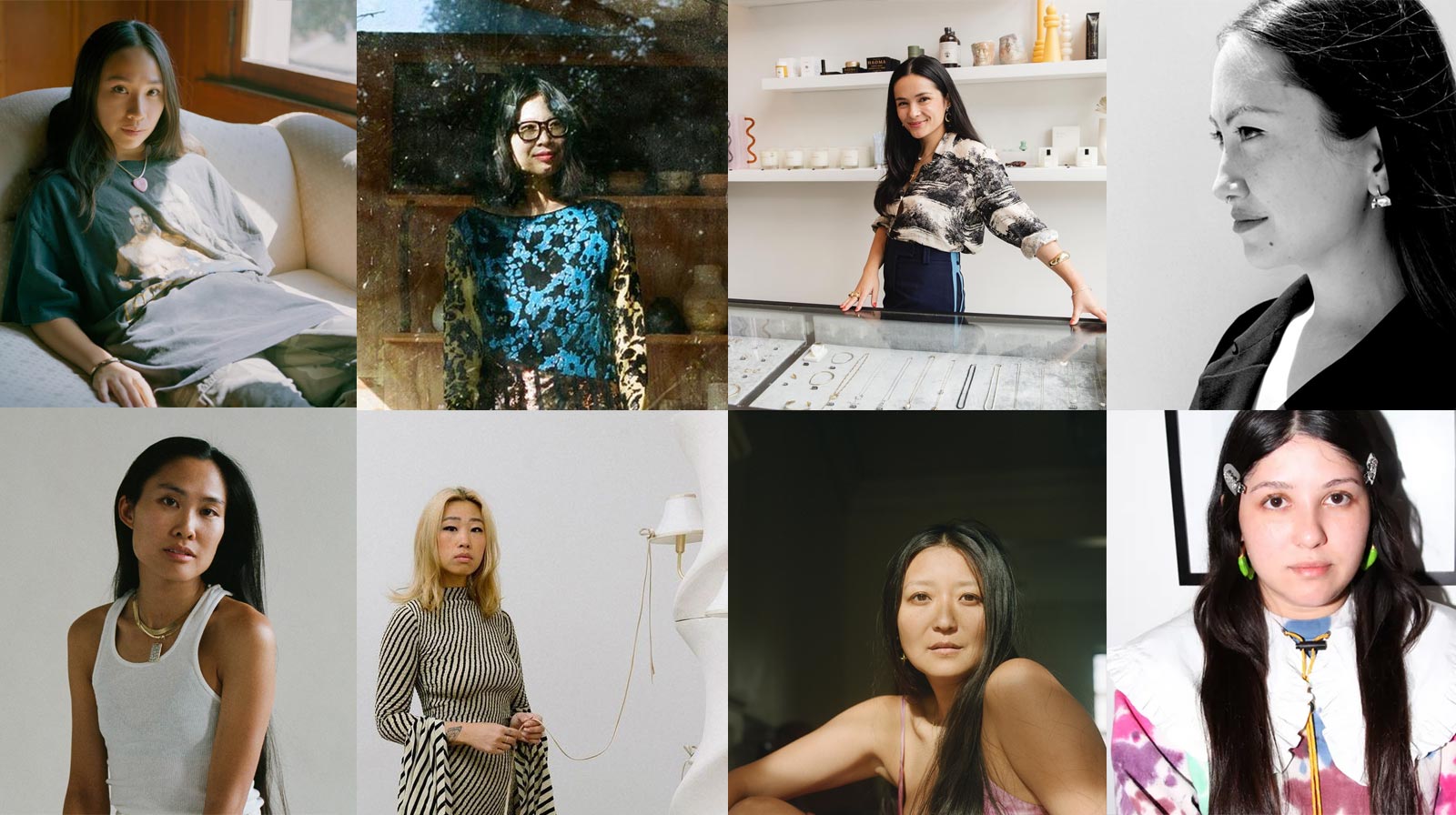 collage of 8 different AAPI women-led brands we love.