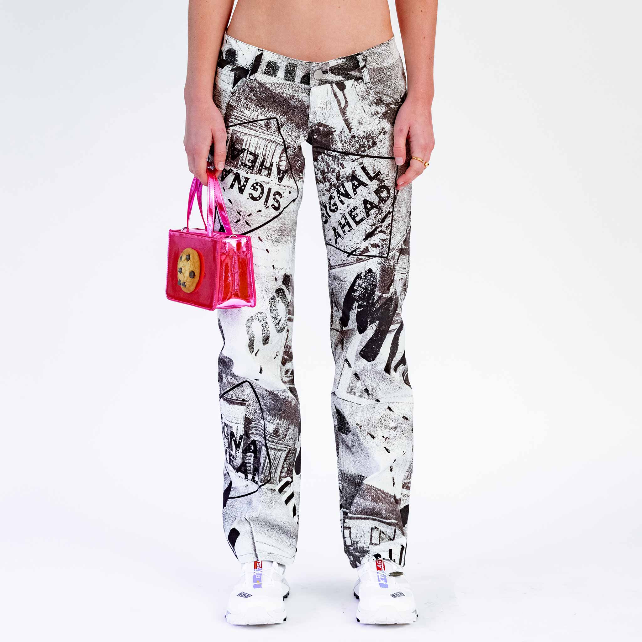 Front half body photo of model wearing the Atlas Pant - Easy Rider.