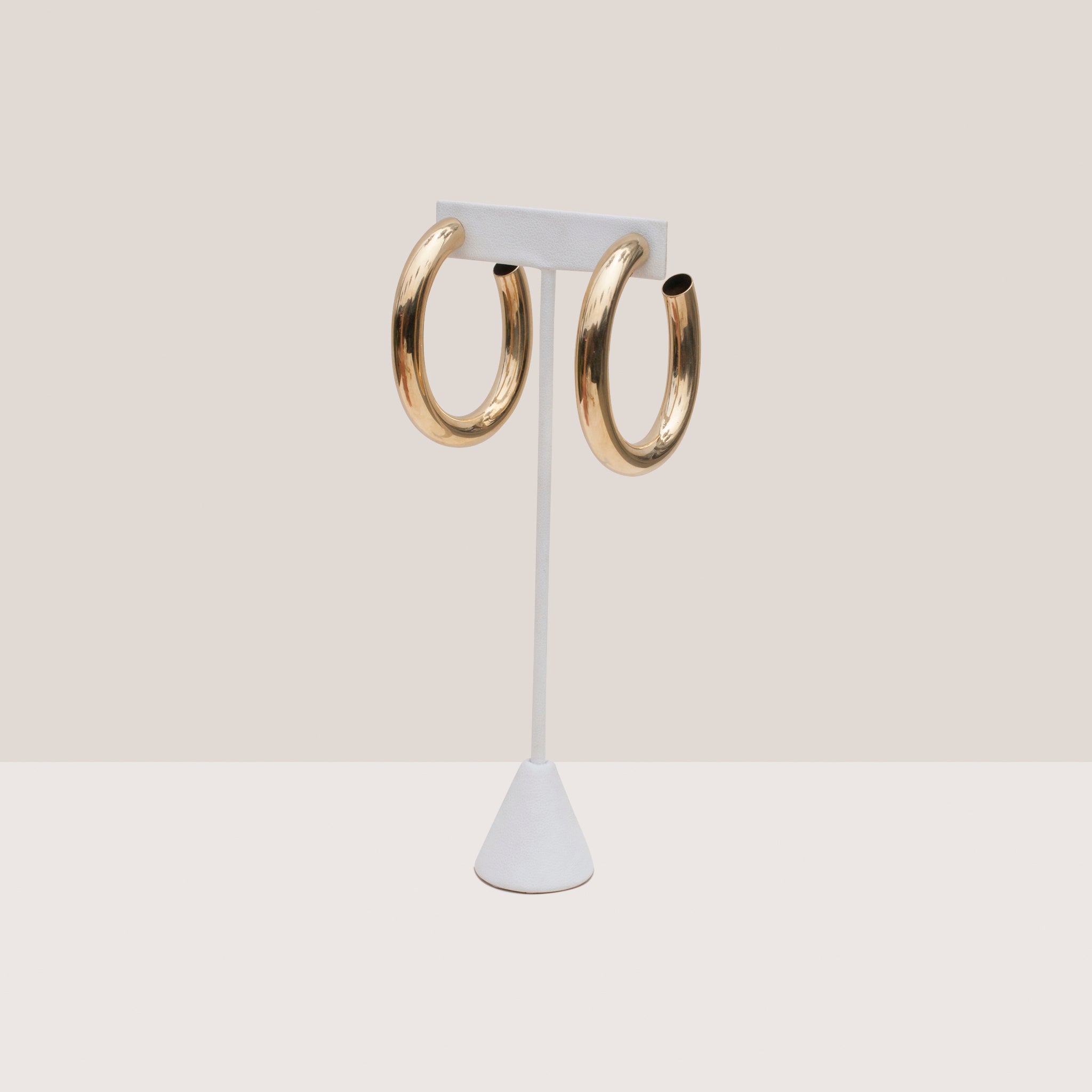 Laura Lombardi - Curve Earrings - angled view, available at LCD.