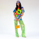 Full body photo of model wearing the Deep Sea Marpi Tee.