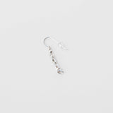 Sterling Diamond Cut Drop Earring - Single